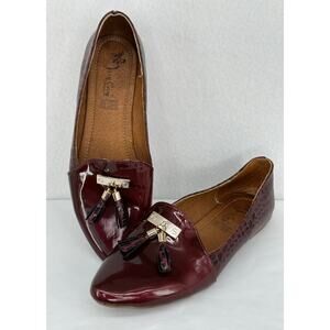 Jary Cecy Calzado Burgundy Patent Leather Loafers with Tassels 9
